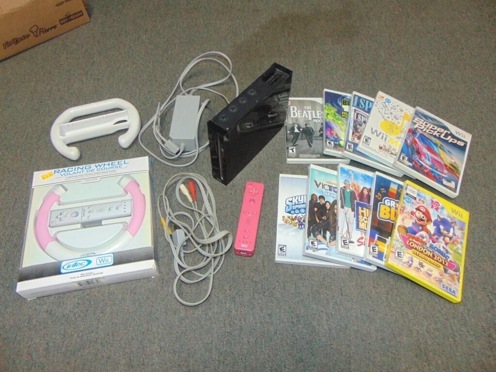 Wii Video Game System ( with 10 Games)