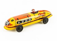 Vintage Lupor Tin LItho Mechanical Racer