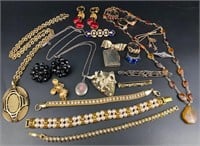 Vintage large jewelry lot some signed