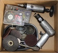 cp air hammer with bits/ grinder with extra disk