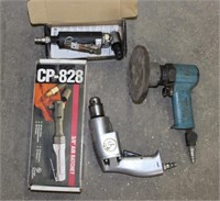 cp air drill, sander, angle drill