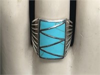 Light Blue Turquoise & Sterling Silver Ring