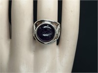 Amethyst & Sterling Silver Ring