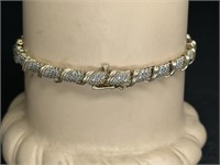Sterling Silver & Gold Tone Bracelet