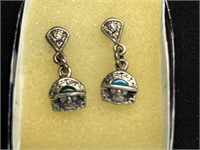 Sterling Silver & Turquoise Dangle Earrings