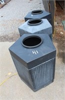 3 POLY TRASH CANS