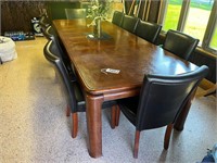 Dining Table, (10) Chairs, Leaves*