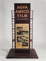 WOOD ANSCO AGFA FILM STORE DISPLAY RACK