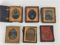 5) ANTIQUE AMBROTYPE IMAGES IN CASE