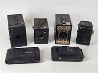 6) ANTIQUE BOX & OTHER CAMERAS