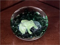 Joe St. Clair Sulphide Frog Paperweight