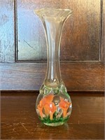 Bob & Maude St Clair Art Glass Paperweight Vase