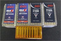 Lot - (5) 50-Round paks of CCI 22 WMR Ammo