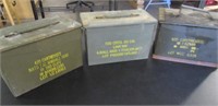 Lot - (3) 50 cal. Ammo Cans