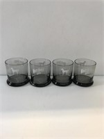 4 White Horse Scotch Glasses
