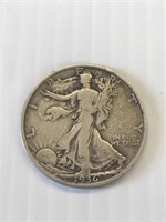 1936 S Walking Liberty Silver Half Dollar
