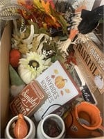 2 boxes full of Fall decor