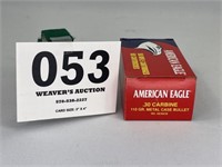 American Eagle 30 carbine 110gr FMJ full box