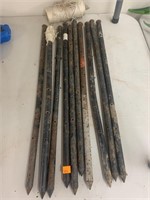 Cast Iron stakes and string
