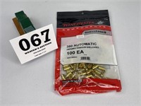 Winchester 380 Auto new empty shell casings 100ct