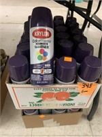 2 boxes of Purple Krylon spray paint