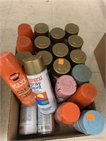 Assorted spray paints