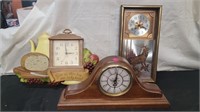 3 VINTAGE CLOCKS