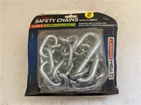 (3x bid)TowSmart 2pk 40' Safety Chains w/ S-Hooks