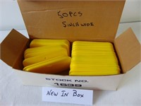 box of small yellow scrapers / spreaders