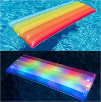 Light Up Pool Raft 74 in Rainbow Color BULK