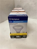 (18x bid)Westinghouse 4pk 50W Flood Lightbulb