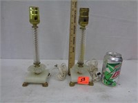 2 Vintage Cut Glass Lamps