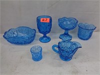 6 pcs. Blue Glassware