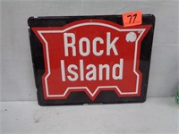 9 x 11 Tin Rock Island Sign - New