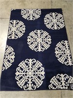 Korhani Home Area Rug 4'4" x 6'7" - Blue/White