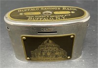 Antique Oval Advertising Coin Bank, Buffalo