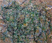 Jackson Pollock (1912-1956), Mixed Media on Canvas