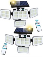 NEW $50 Solar Lights Outdoor w/ Motion Sensor 2PK