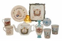 GROUP OF ENGLISH PORCELAIN VICTORIA COMMEMORATIVES