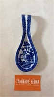 Blue Willow Ceramic Spoon Rest