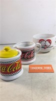 Coke-Cola Cream and Sugar & Hello Kitty Mug