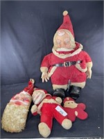 Vintage Stuffed Santa's