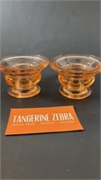 Depression Glass Candle Holders
