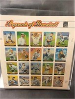 Legends of baseball classic condition stamps from
