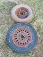 Spare Tires, weathered and cracked