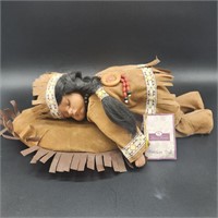 Sweet Dreams Porcelain Indian Doll Brown