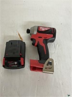 MILWAUKEE 1/4 IN HEX IMPACT DRIVER AND 18M CP2.0