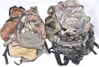 6 Various Camouflage backpacks/shoulder bags/