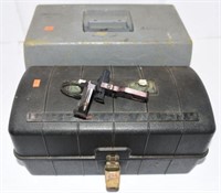 Two Tackle boxes: #1 contains gun cleaning