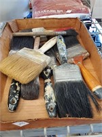 Box Lot of Paint Brushes